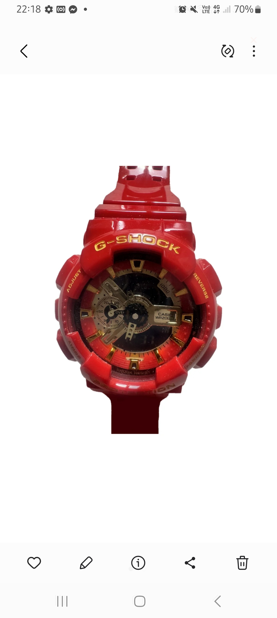 G-Shock × Iron Man – Or/Rouge